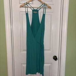 EUC Ann Taylor Loft Racer Back, Summer Wrap Dress Size Large, Sexy, Vacation